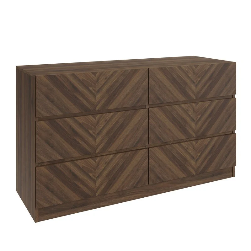 Catania Large Chest of Drawers Dark Brown 6 Drawers - Image 5