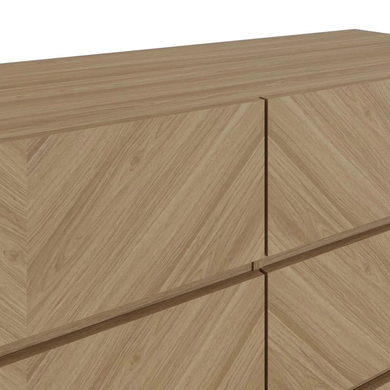 Catania Large Chest of Drawers Light Brown 6 Drawers - Image 2