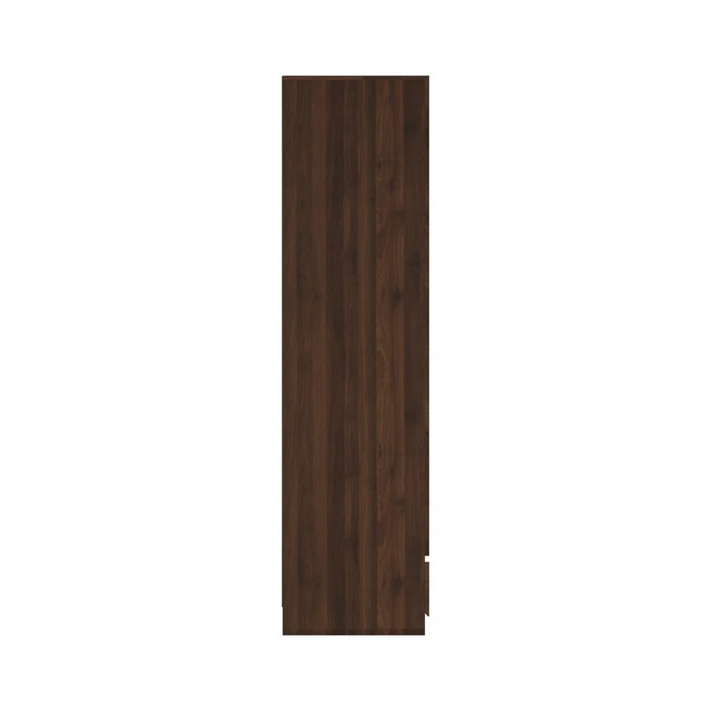 Catania Tall Wardrobe Dark Brown 2 Doors 1 Drawer - Image 3