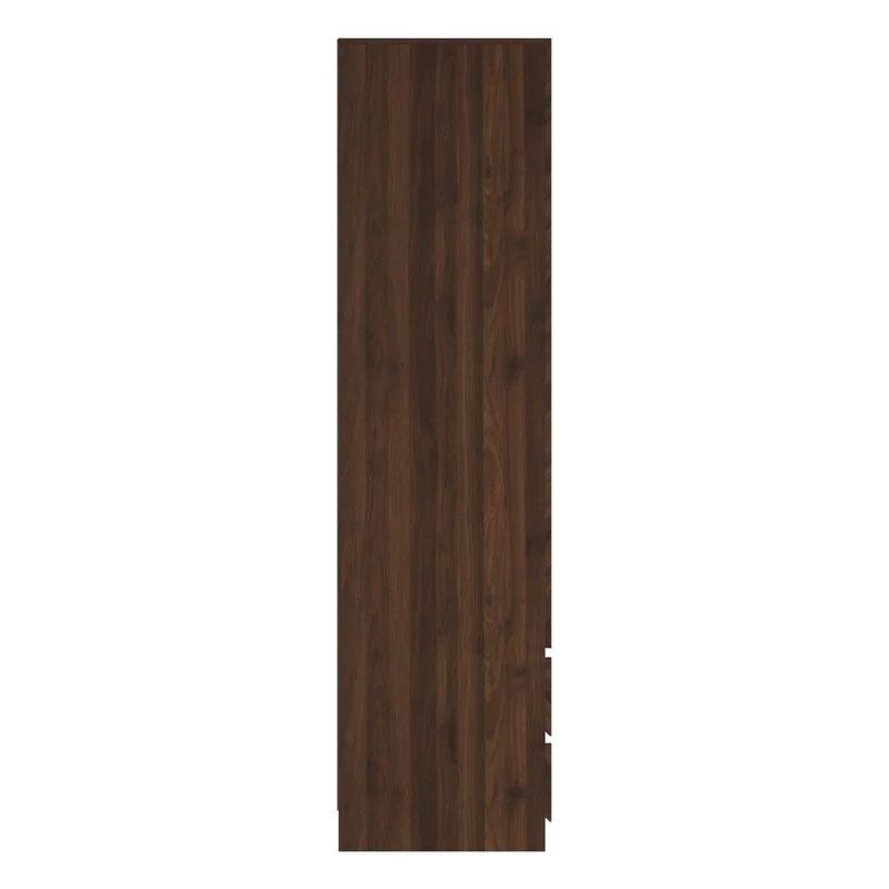 Catania Tall Wardrobe Dark Brown 3 Doors 3 Drawers - Image 3