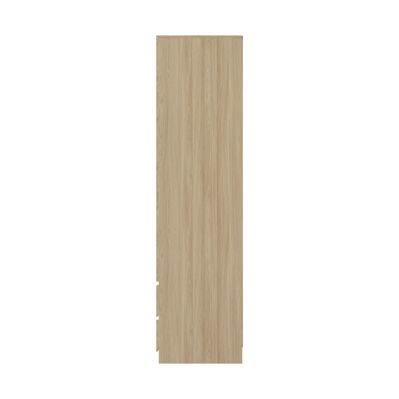 Catania Tall Wardrobe Light Brown 3 Doors 4 Drawers - Image 3