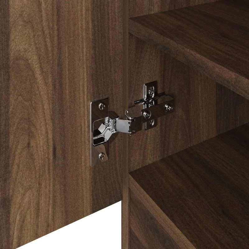 Catania TV Unit Dark Brown 3 Shelves 2 Doors - Image 3