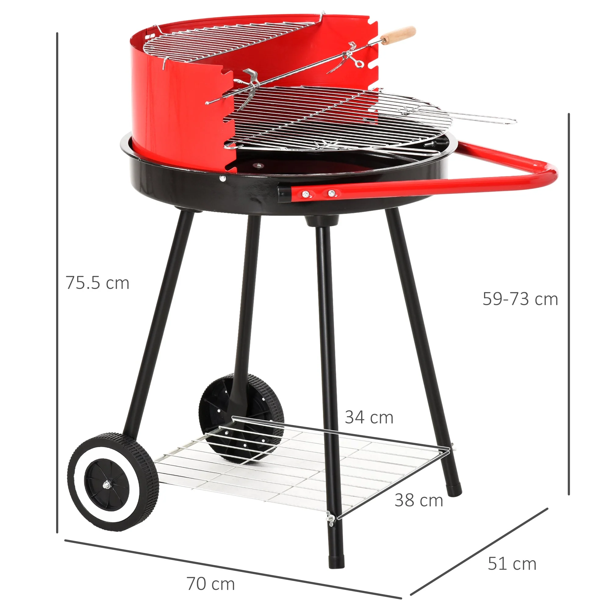 Charcoal Outdoor Barbecue Grill - Image 3