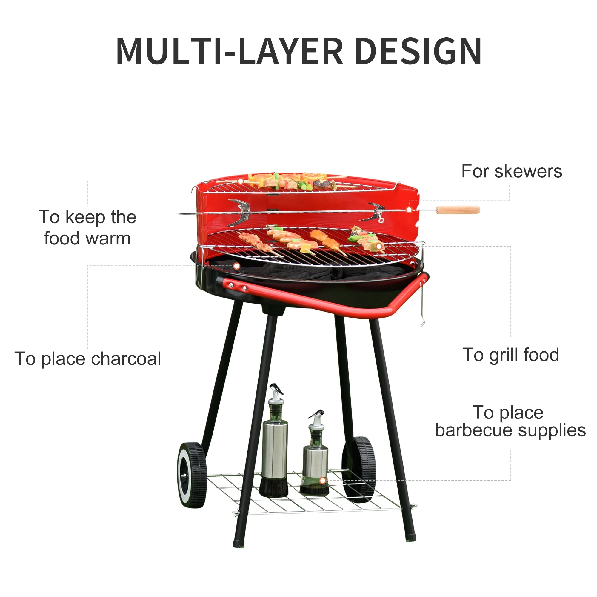 Charcoal Outdoor Barbecue Grill - Image 5