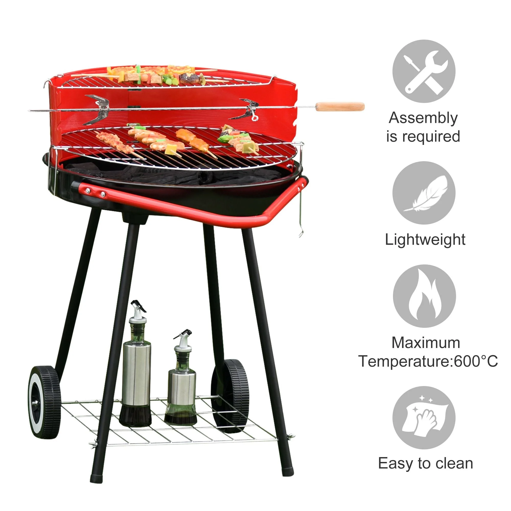 Charcoal Outdoor Barbecue Grill - Image 6