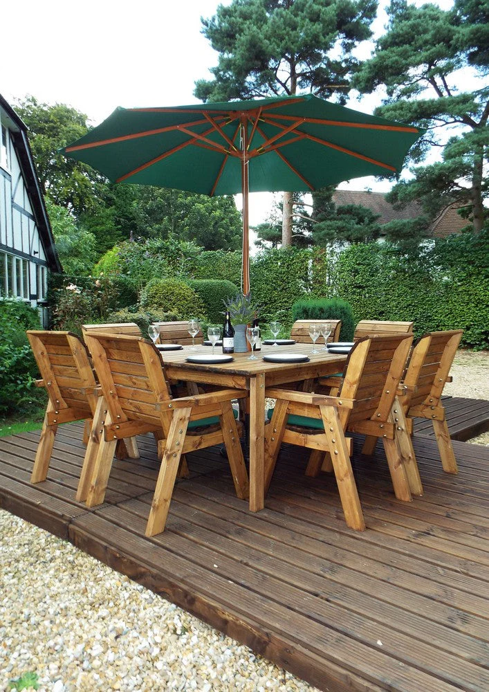 Charles Taylor 8 Seat Deluxe Chair Scandinavian Redwood Square Garden Furniture - Image 13