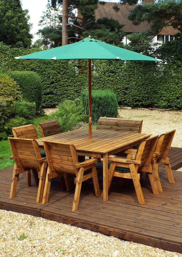 Charles Taylor 8 Seat Deluxe Scandinavian Redwood Square Combi Garden Furniture - Image 11