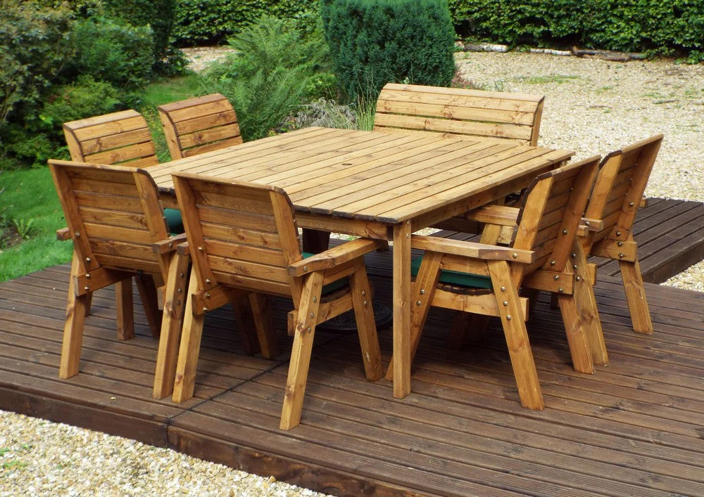 Charles Taylor 8 Seat Deluxe Scandinavian Redwood Square Combi Garden Furniture - Image 13