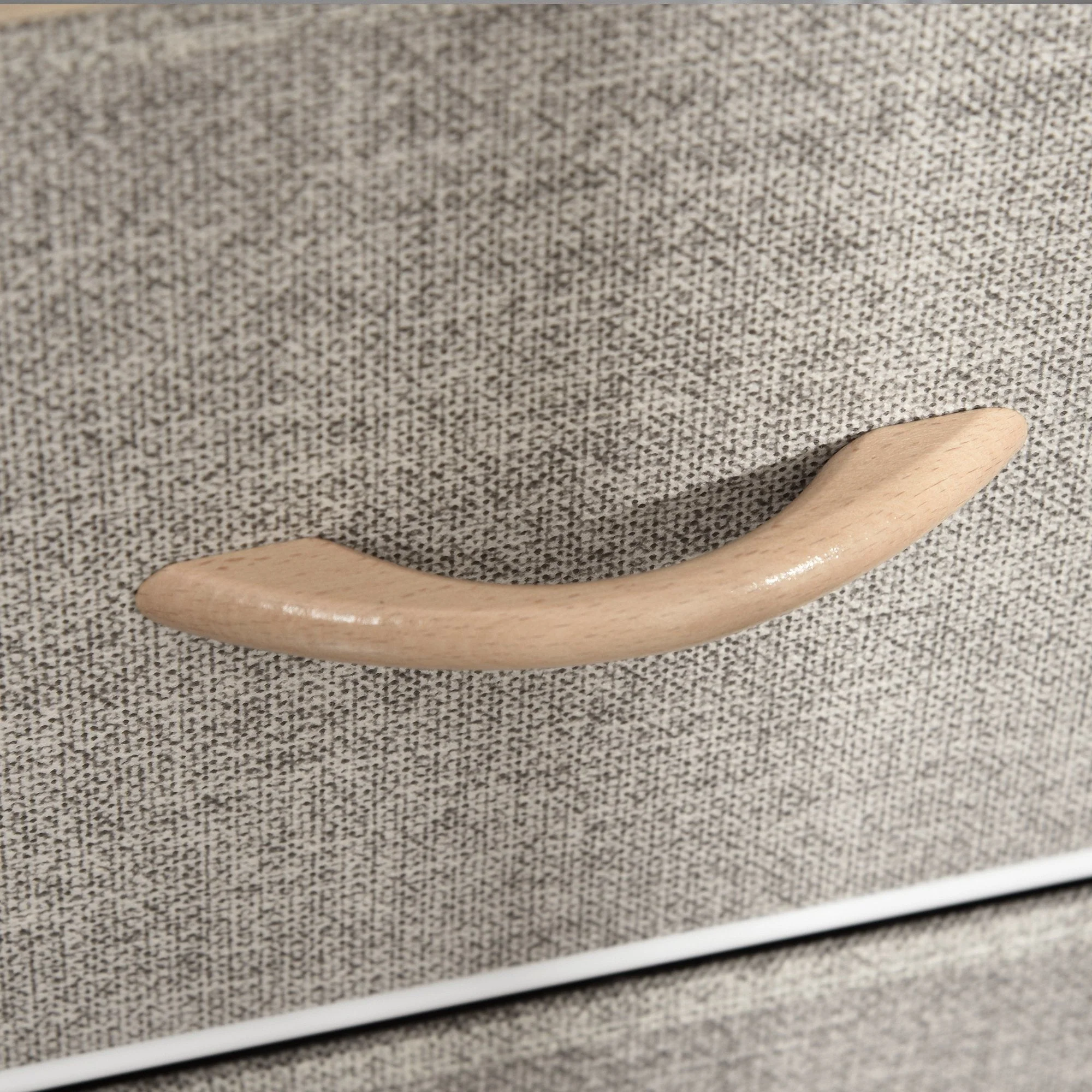 Chest of Drawers Storage Dresser Cabinet Organizer with 3 Fabric Drawers and 2 Display Shelves for Living Room - Image 7