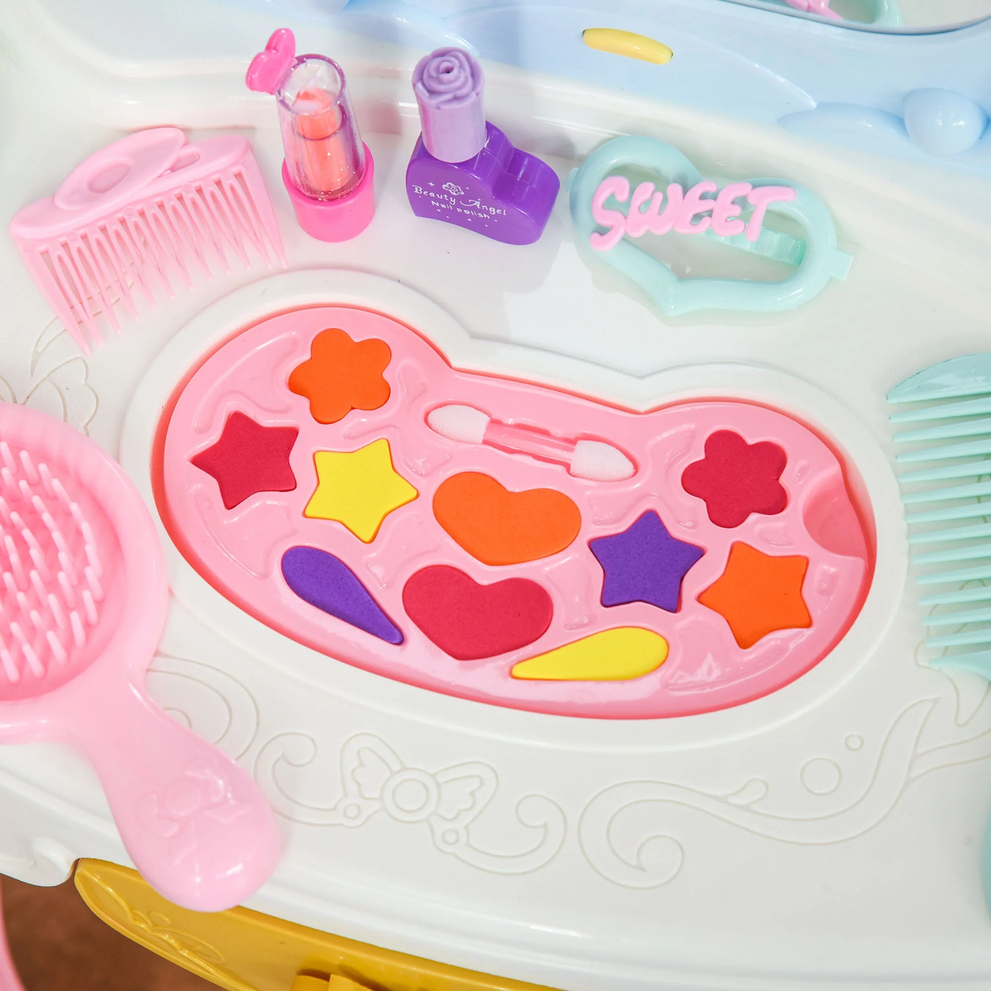 Children's 20 Pcs Beauty Dressing Table & Stool - Image 8
