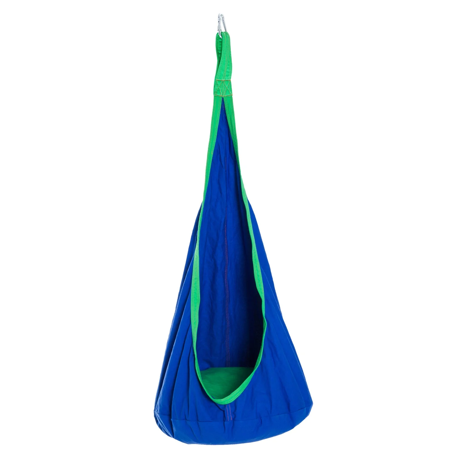 Children's Canvas Hanging Swing Chair Pod Chair Blue - Image 8