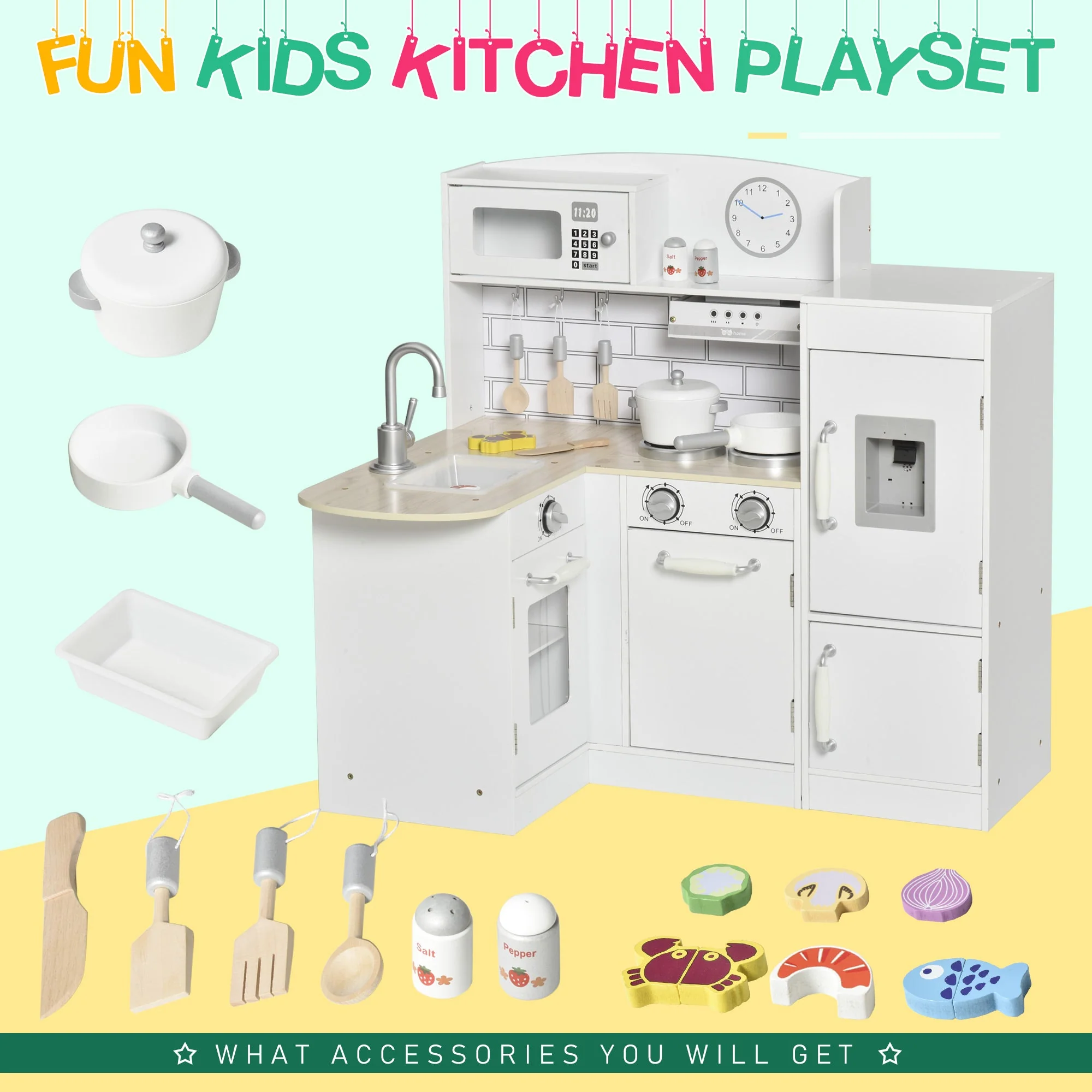 Childrens Electronic Cooking Kitchen Toy w/ Microwave - Image 4