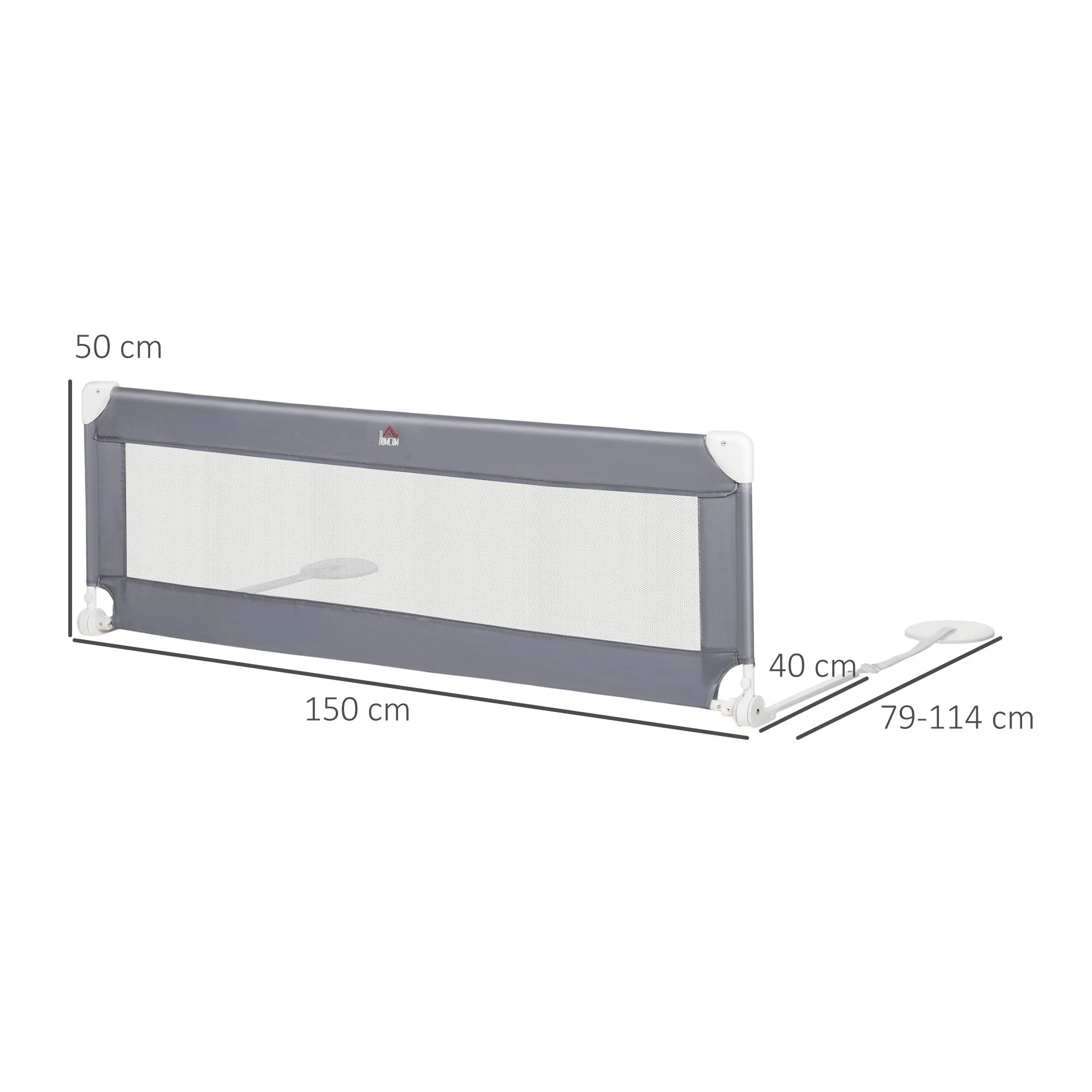 Children's Protective Bed-Side Guard - Grey - Image 3