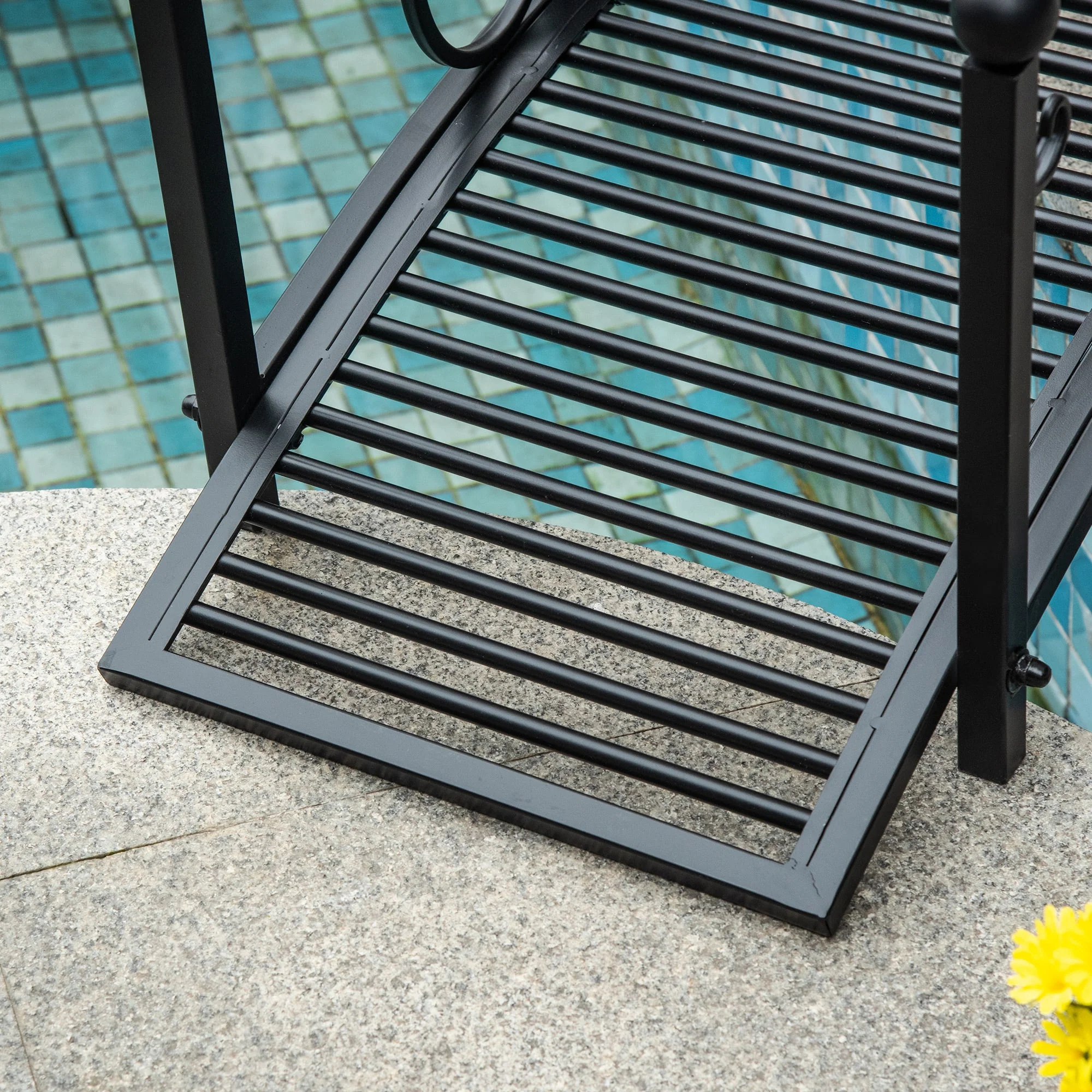 Classic Garden Bridge with Safety Railings Arc Footbridge Decorative Pond for Backyard Creek Stream - Image 6