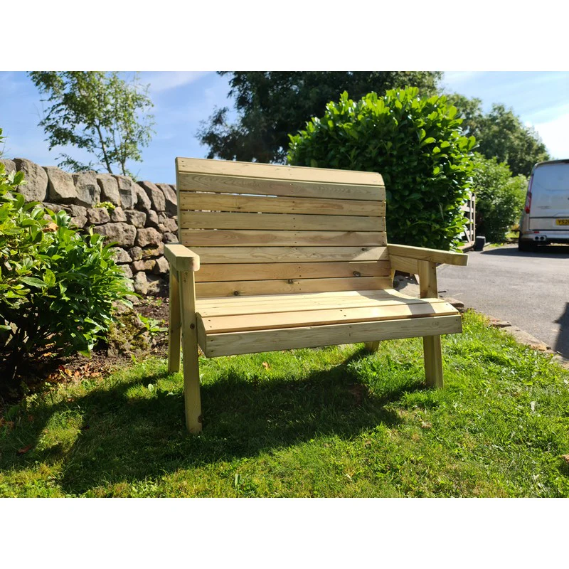 Clover Garden Bench by Croft - 2 Seats - Image 7