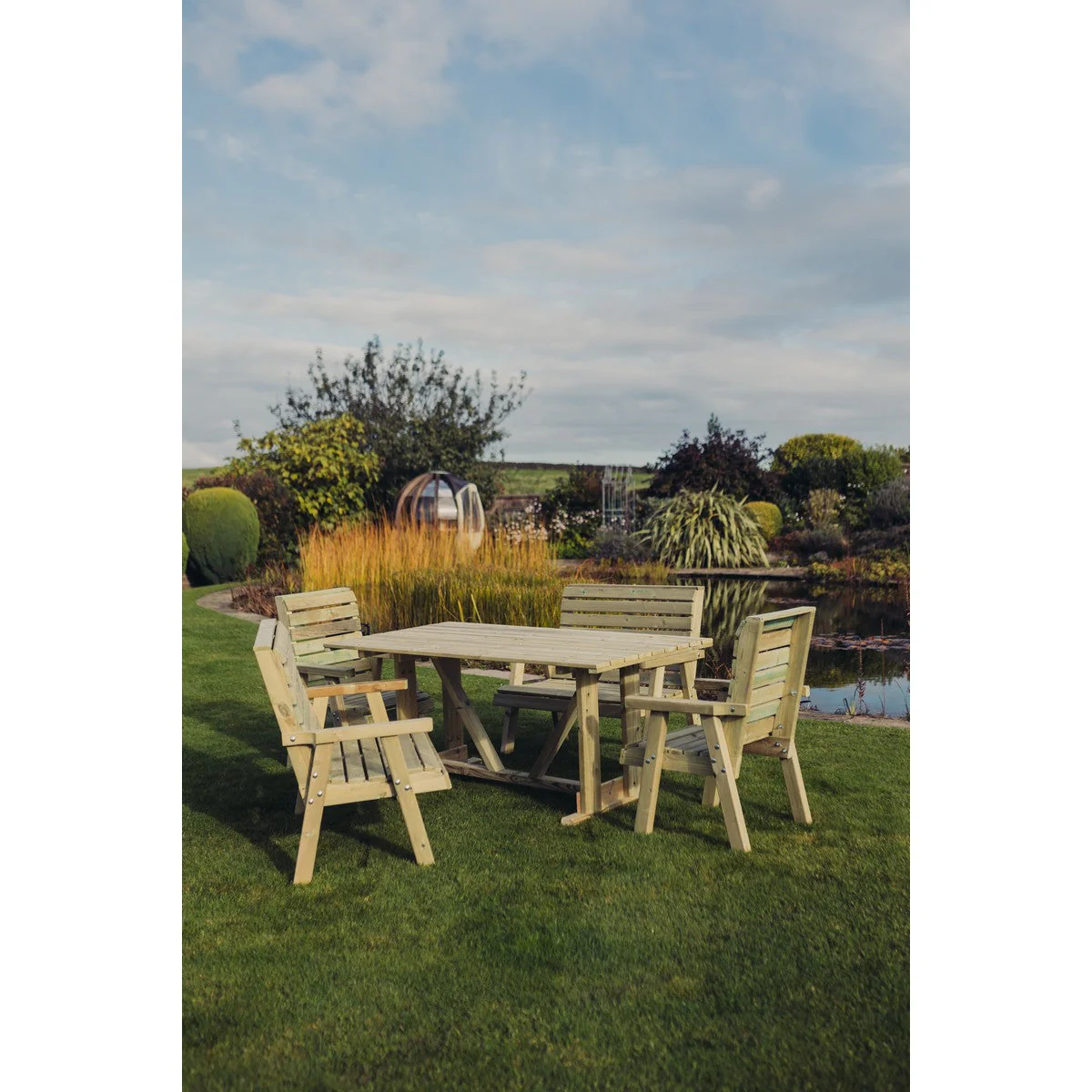 Clover Garden Patio Dining Set by Churnet Valley - 6 Seats - CLOT102 - Image 2