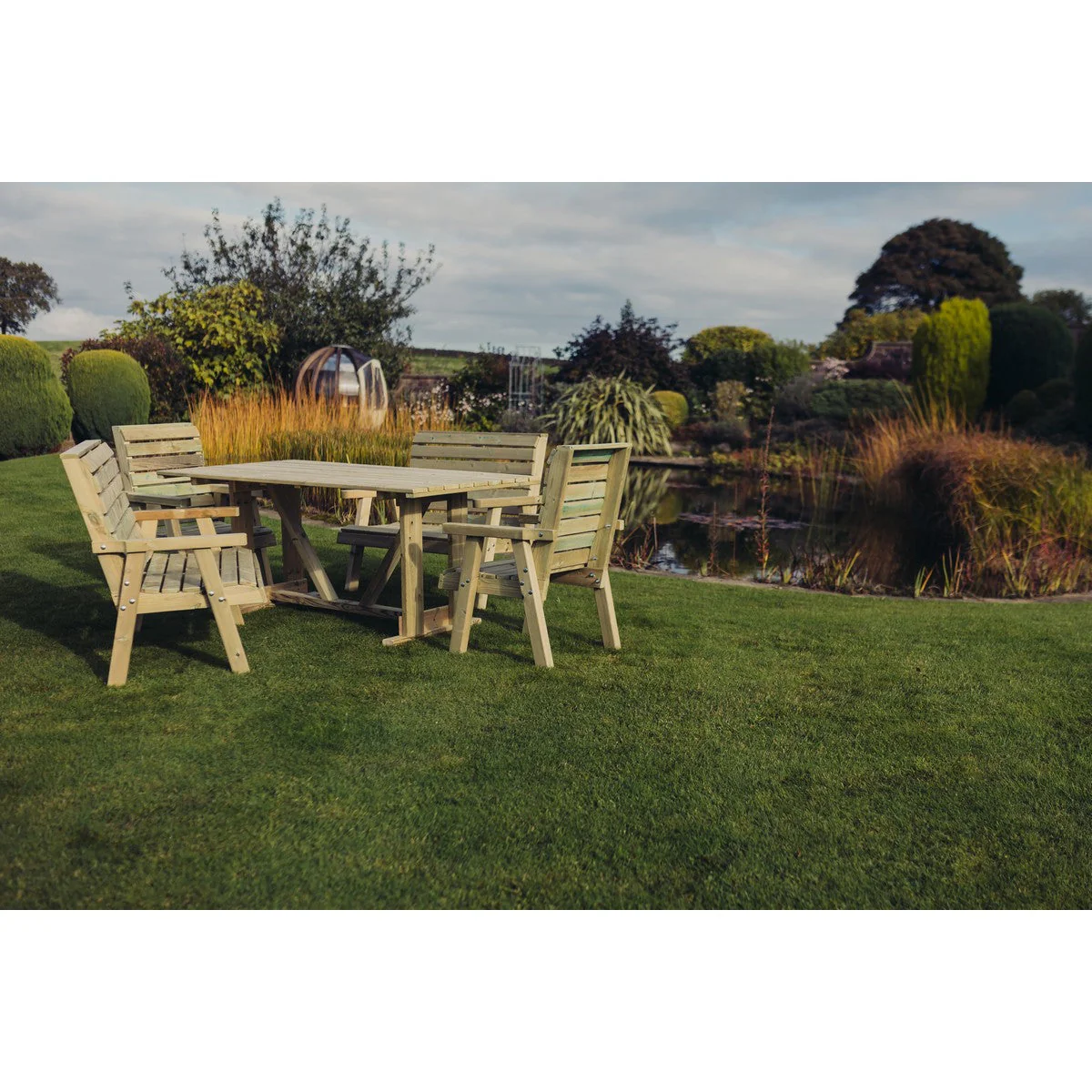 Clover Garden Patio Dining Set by Churnet Valley - 6 Seats - CLOT102 - Image 3