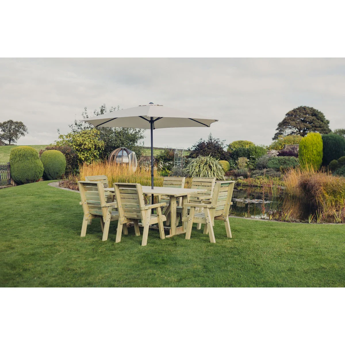 Clover Garden Patio Dining Set by Churnet Valley - 6 Seats - CLOT103 - Image 3