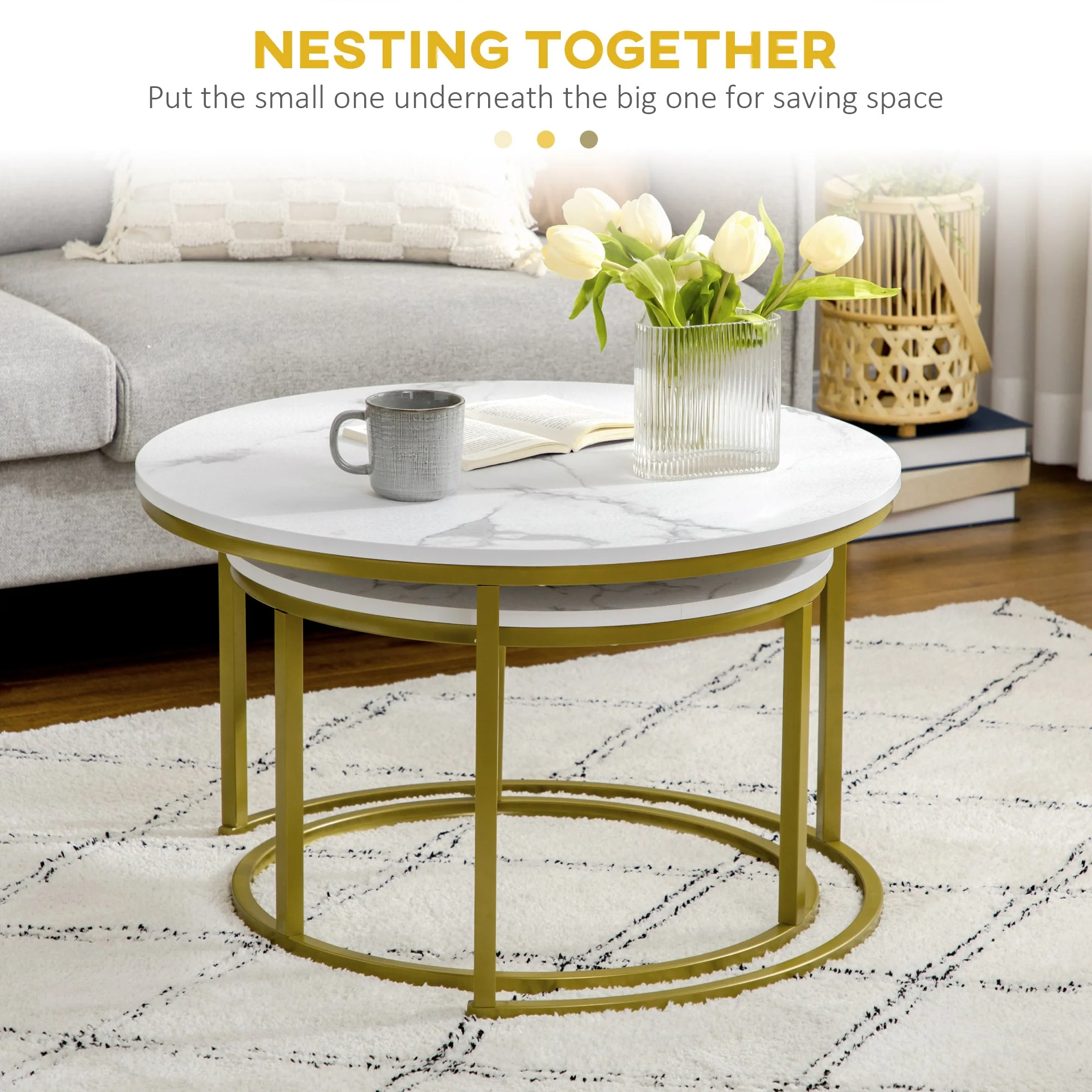 Coffee Table Set of 2 - Image 3