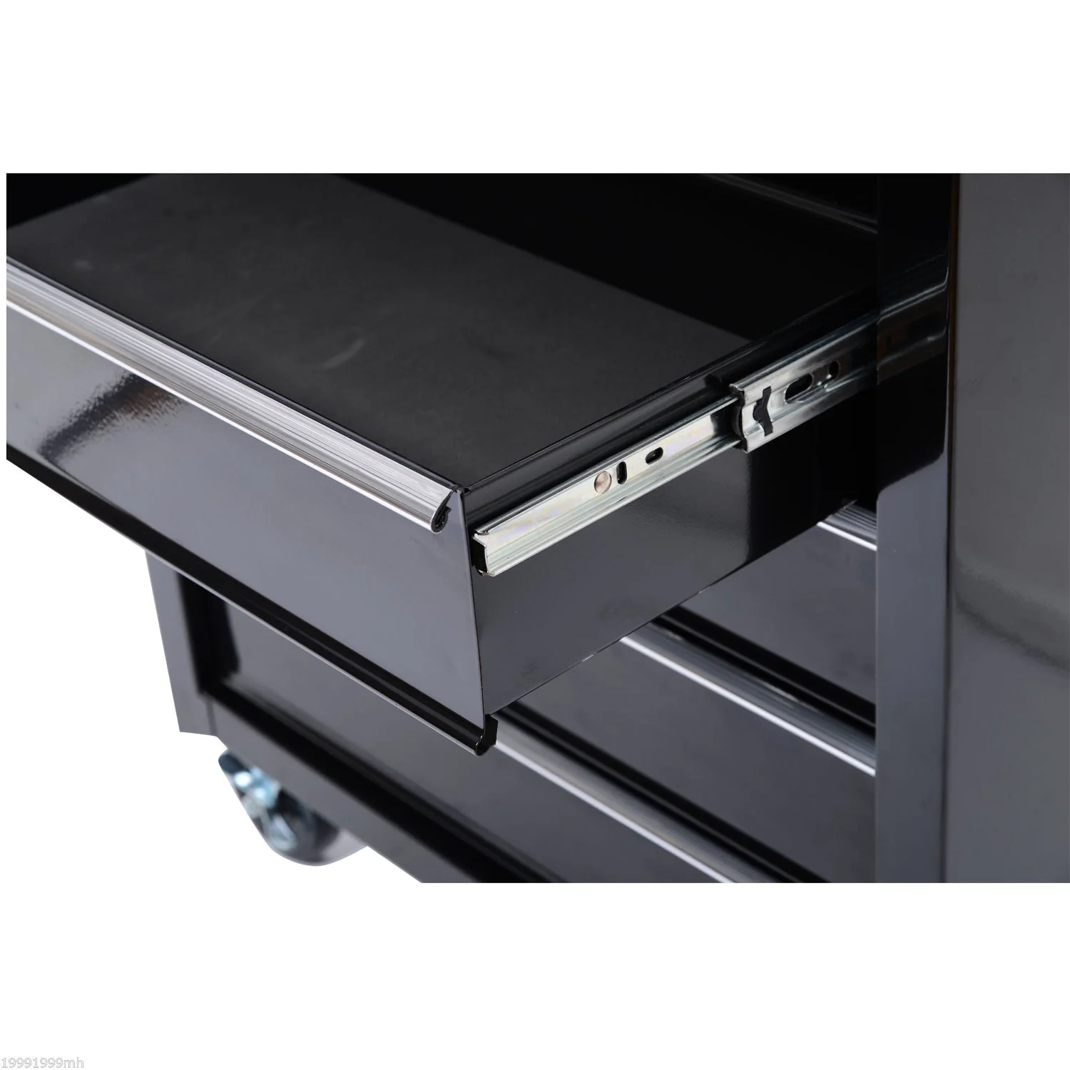 Cold Rolled Steel 5-Drawer Rolling Tool Storage Cabinet Tool Chest Black - Image 4