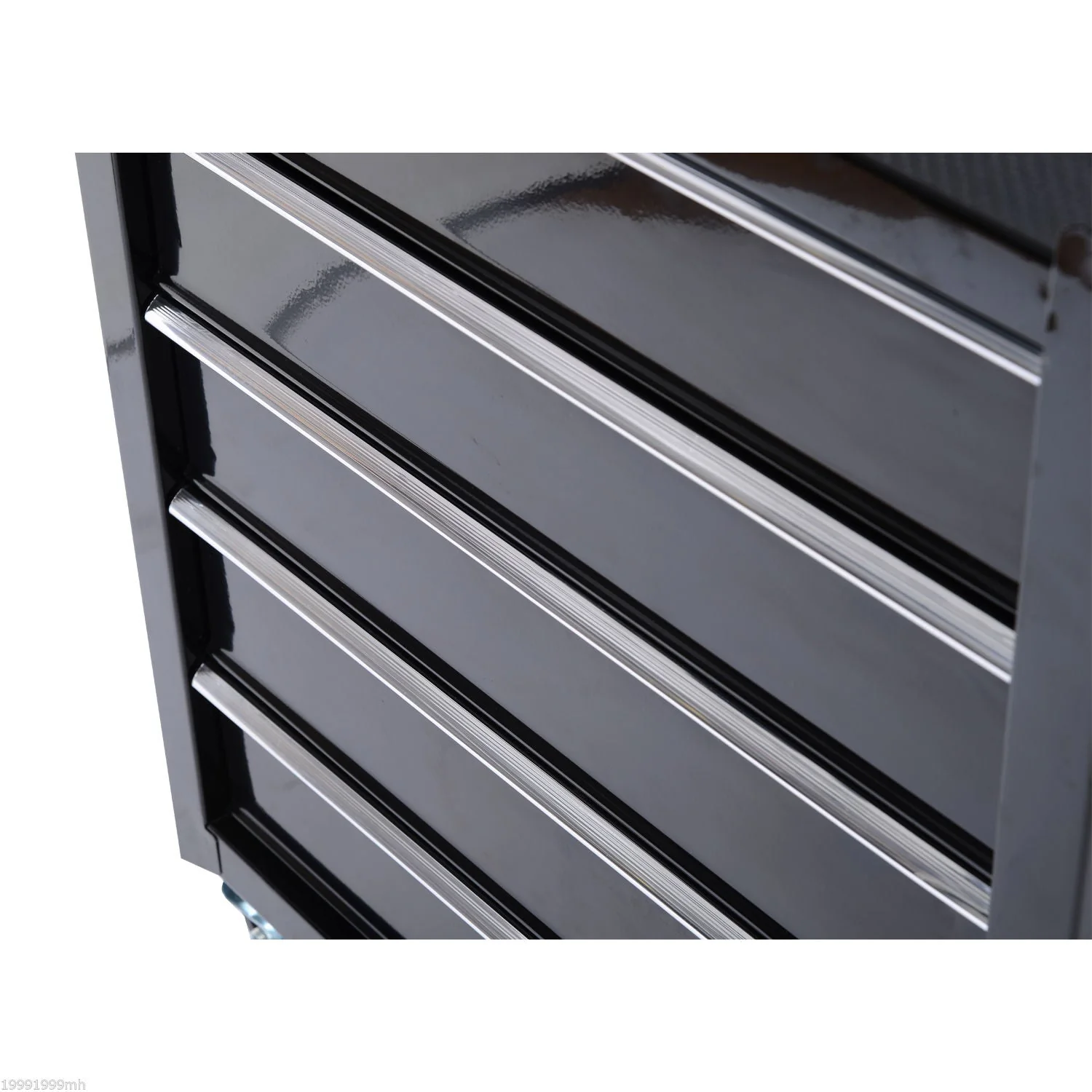Cold Rolled Steel 5-Drawer Rolling Tool Storage Cabinet Tool Chest Black - Image 5
