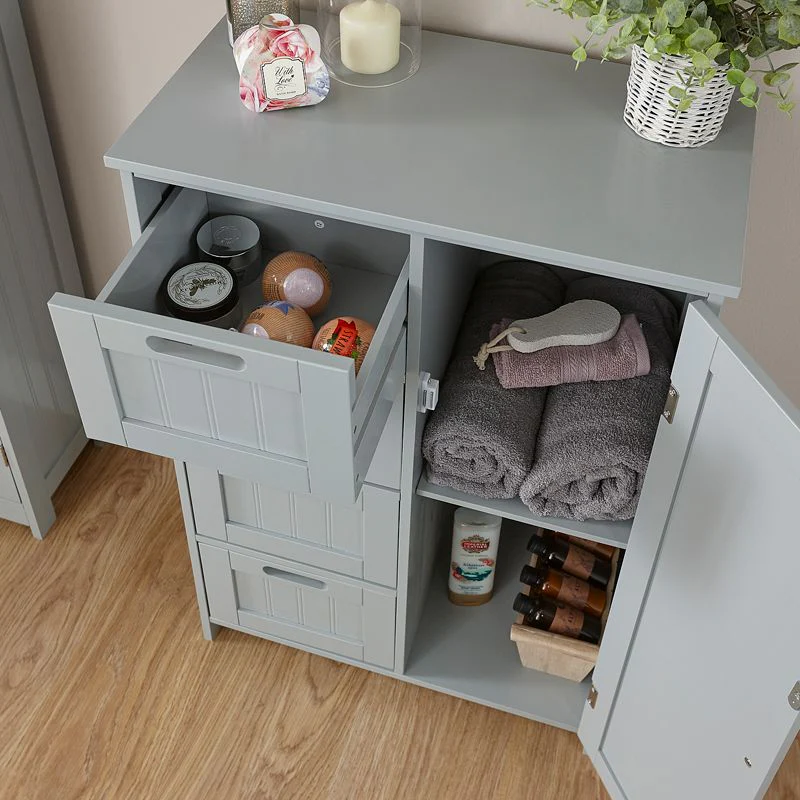 Colonial Cabinet Grey 1 Door 4 Drawers - Image 4