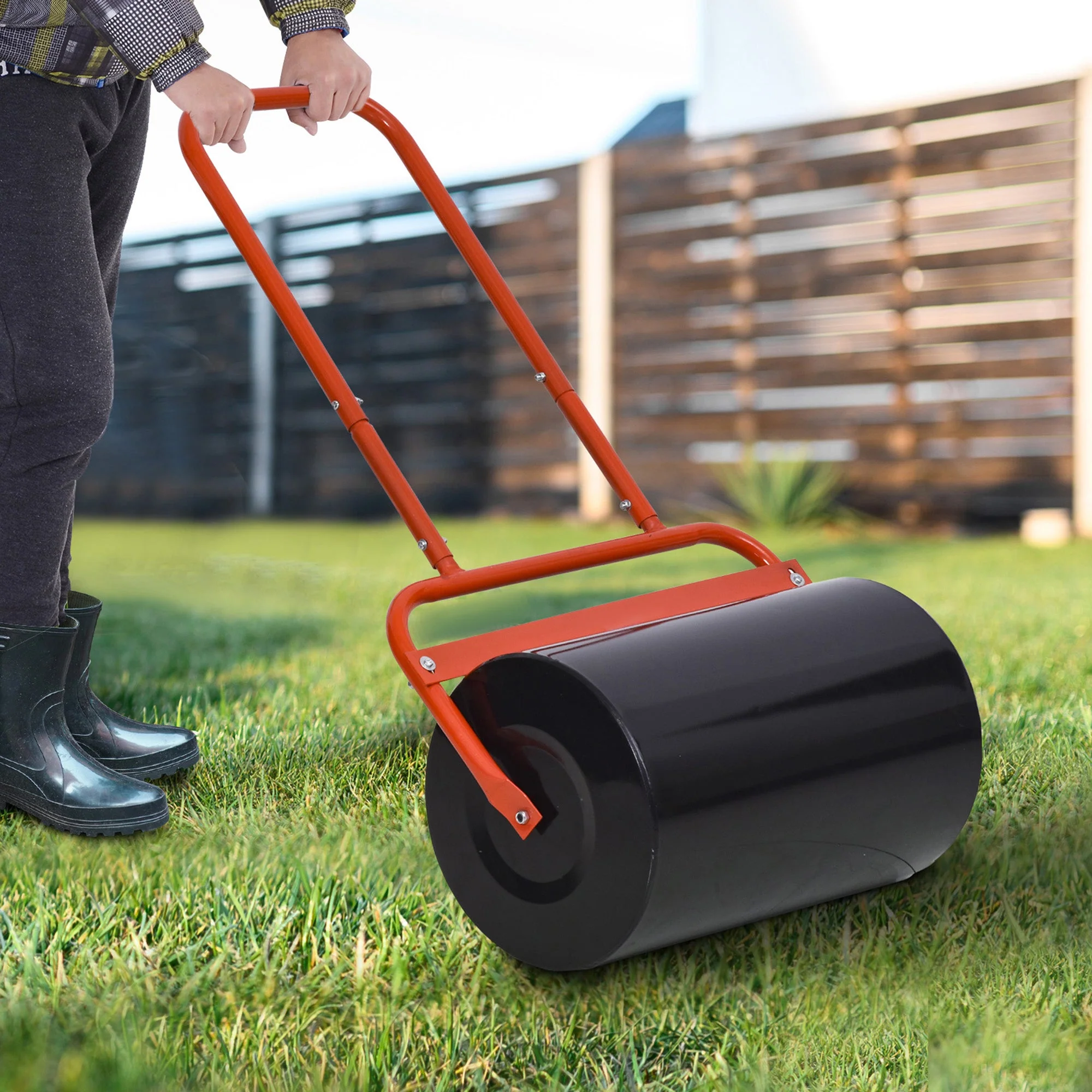 Combination Push/Tow Lawn Roller Filled with 38L Sand 62kg or Water - Image 2