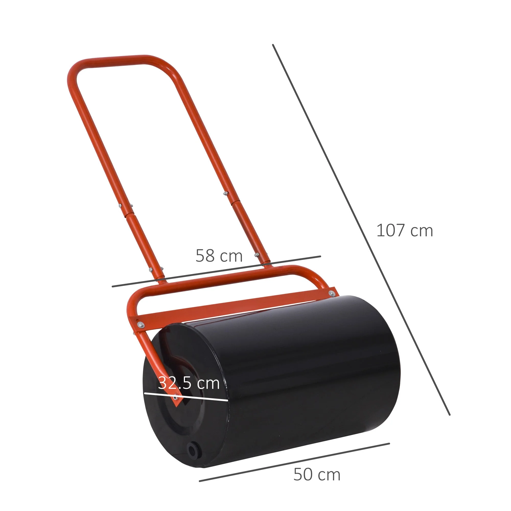 Combination Push/Tow Lawn Roller Filled with 38L Sand 62kg or Water - Image 3