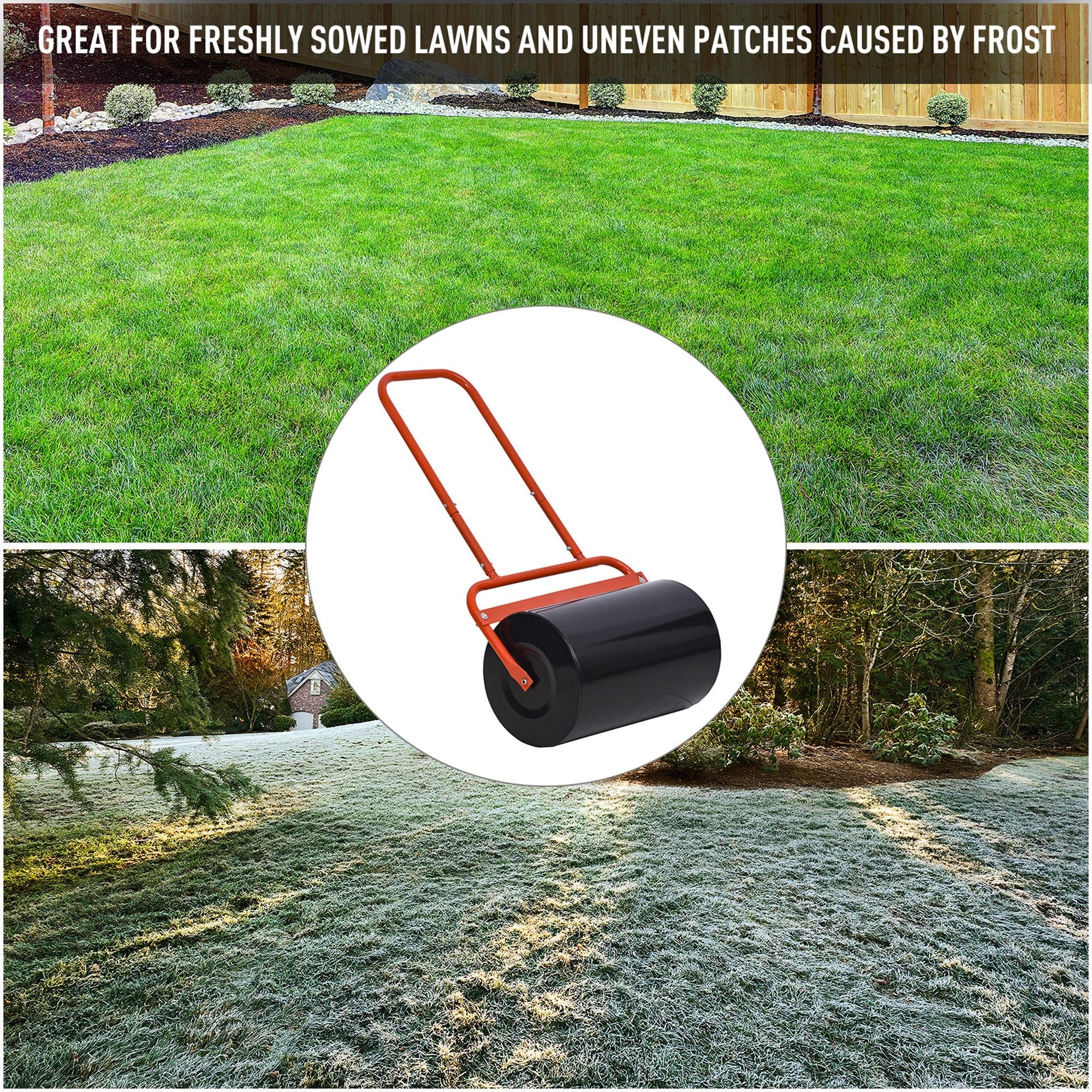 Combination Push/Tow Lawn Roller Filled with 38L Sand 62kg or Water - Image 5