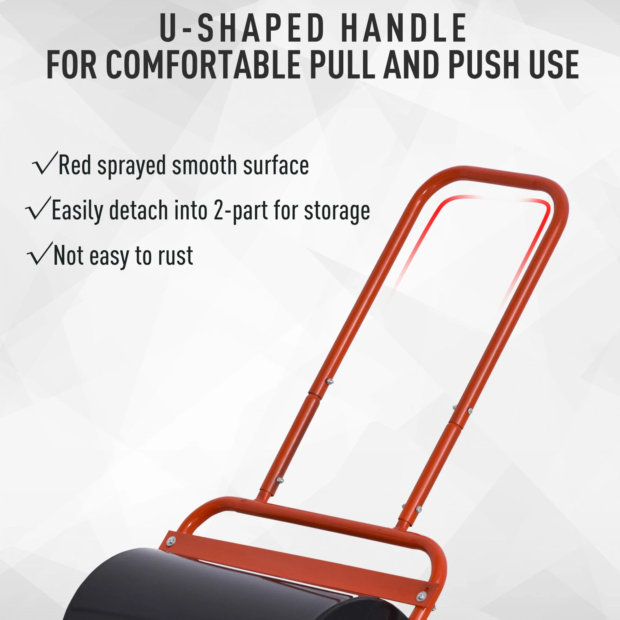 Combination Push/Tow Lawn Roller Filled with 38L Sand 62kg or Water - Image 7