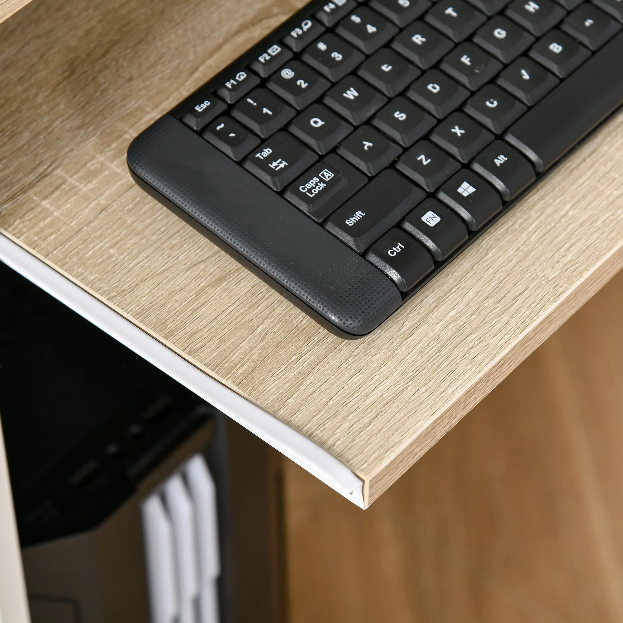 Compact Computer Table with Keyboard Tray Drawer Study Office Working Writing Desk - Image 7