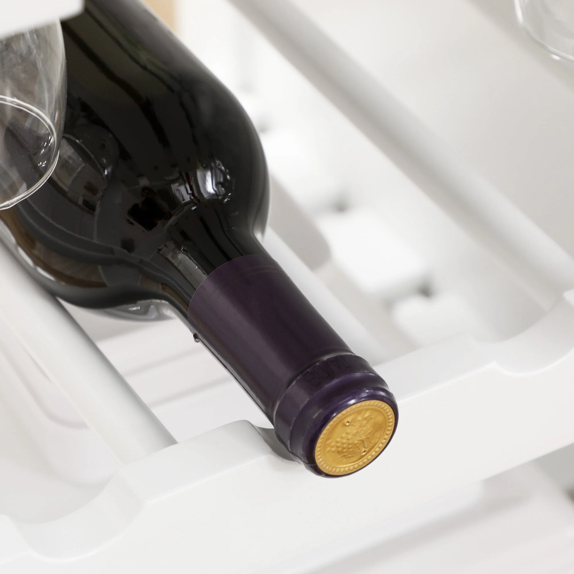 Compact Kitchen Trolley Utility Cart on Wheels with Wine Rack - Image 9