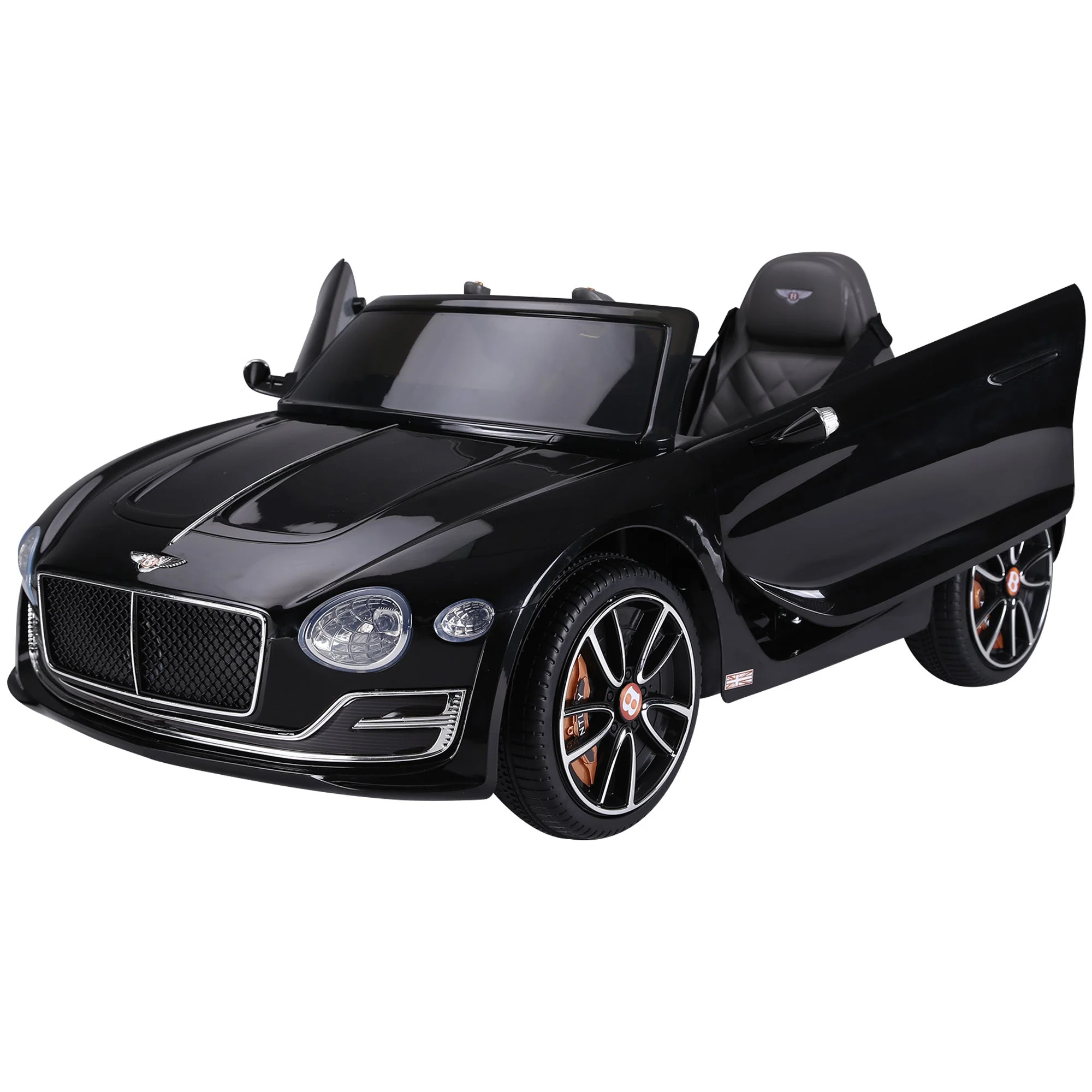 Compatible Electric Kids Ride On Car Bentley GT 12V Battery Powered Toy Two Motors with LED Light Music Parental Remote Control for 3 - 8 Years Black Bentley - Image 2