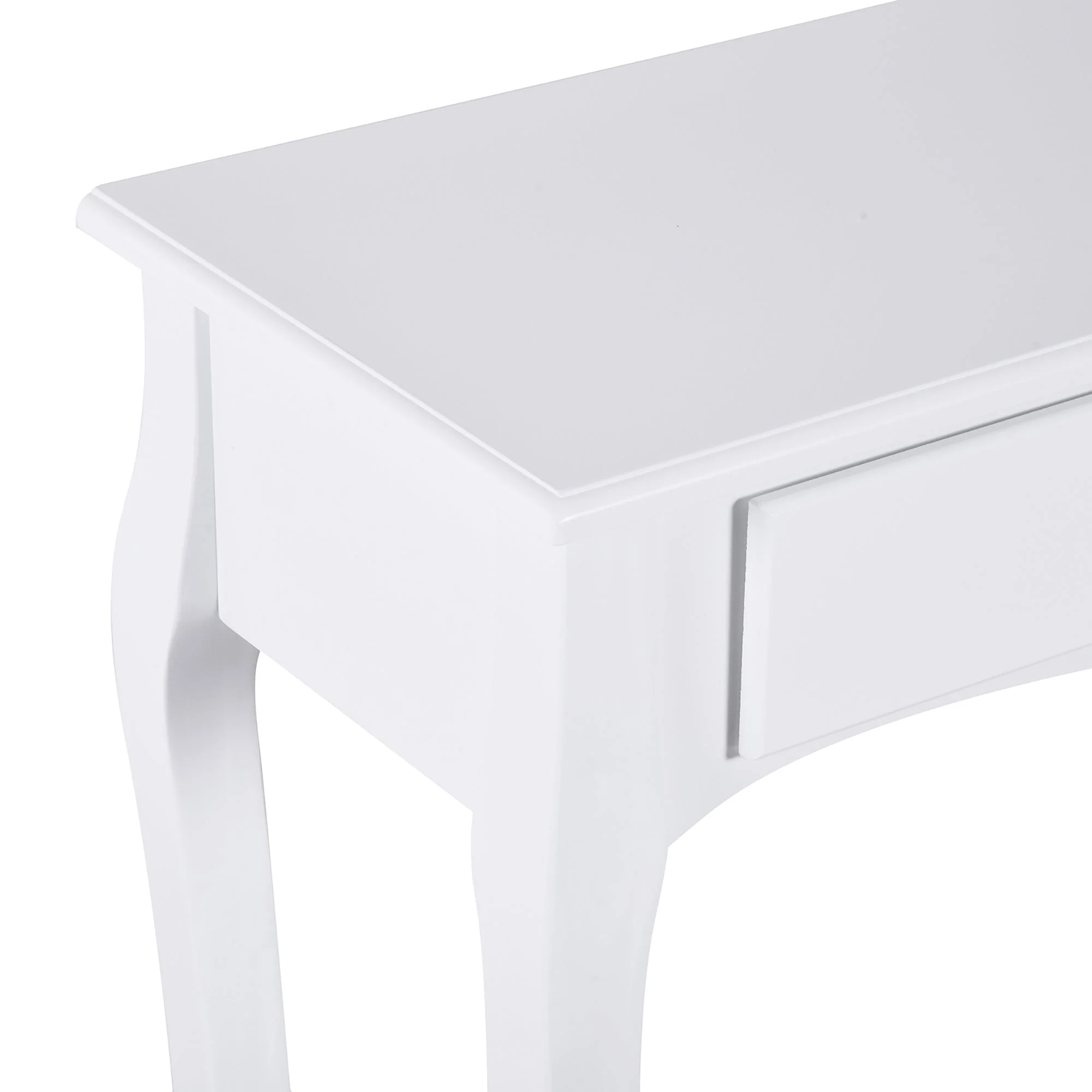 Console Table Modern Sofa Side Desk with Storage Shelves Drawers for Living Room Entryway Bedroom Ivory White - Image 6