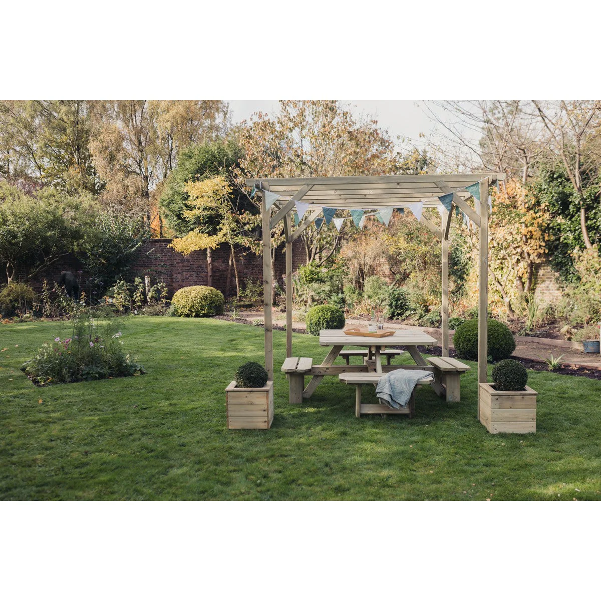 Contemporary Garden Pergola by Churnet Valley 2.4 x 2.4M - PEV24 - Image 2