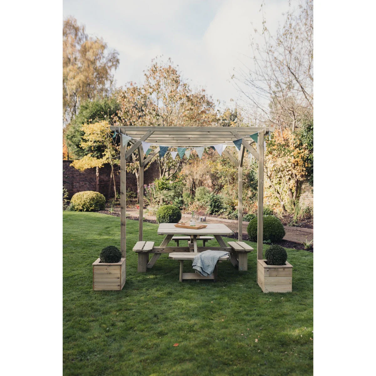 Contemporary Garden Pergola by Churnet Valley 2.4 x 2.4M - PEV24 - Image 3