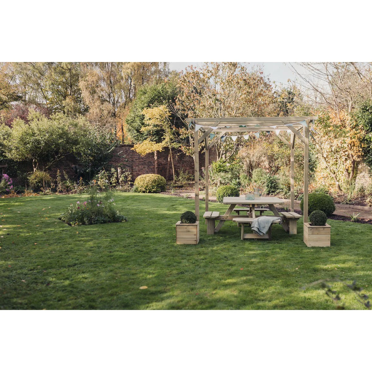Contemporary Garden Pergola by Churnet Valley 2.4 x 2.4M - PEV24 - Image 5