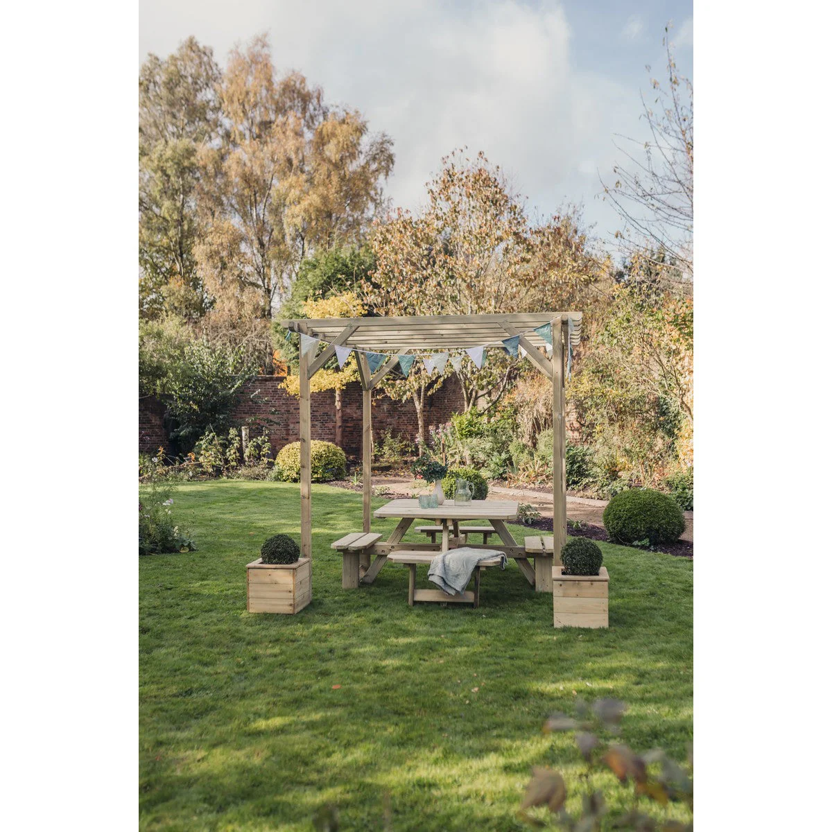 Contemporary Garden Pergola by Churnet Valley 2.4 x 2.4M - PEV24 - Image 6