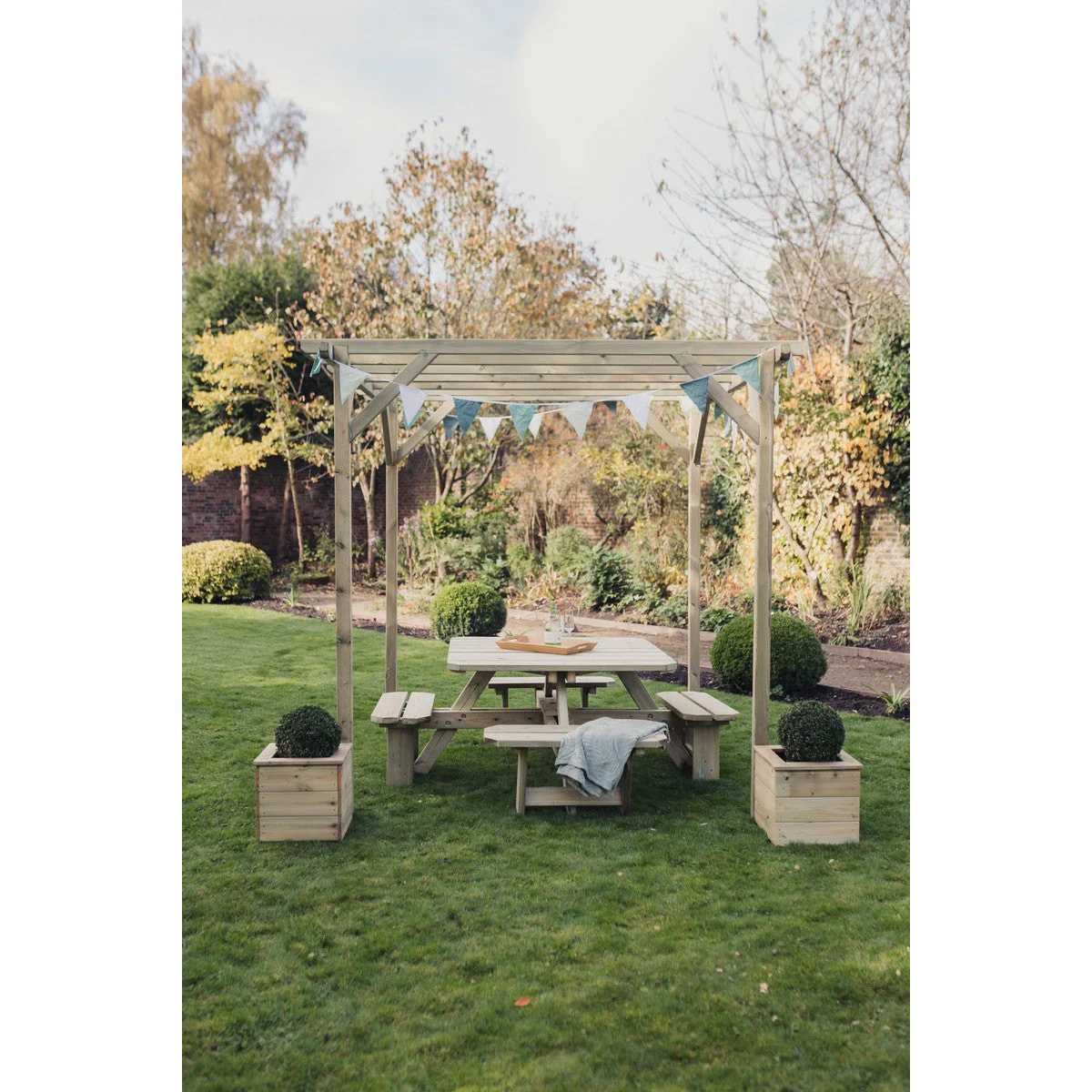 Contemporary Garden Pergola by Churnet Valley 2.4 x 2.4M - PEV24 - Image 8