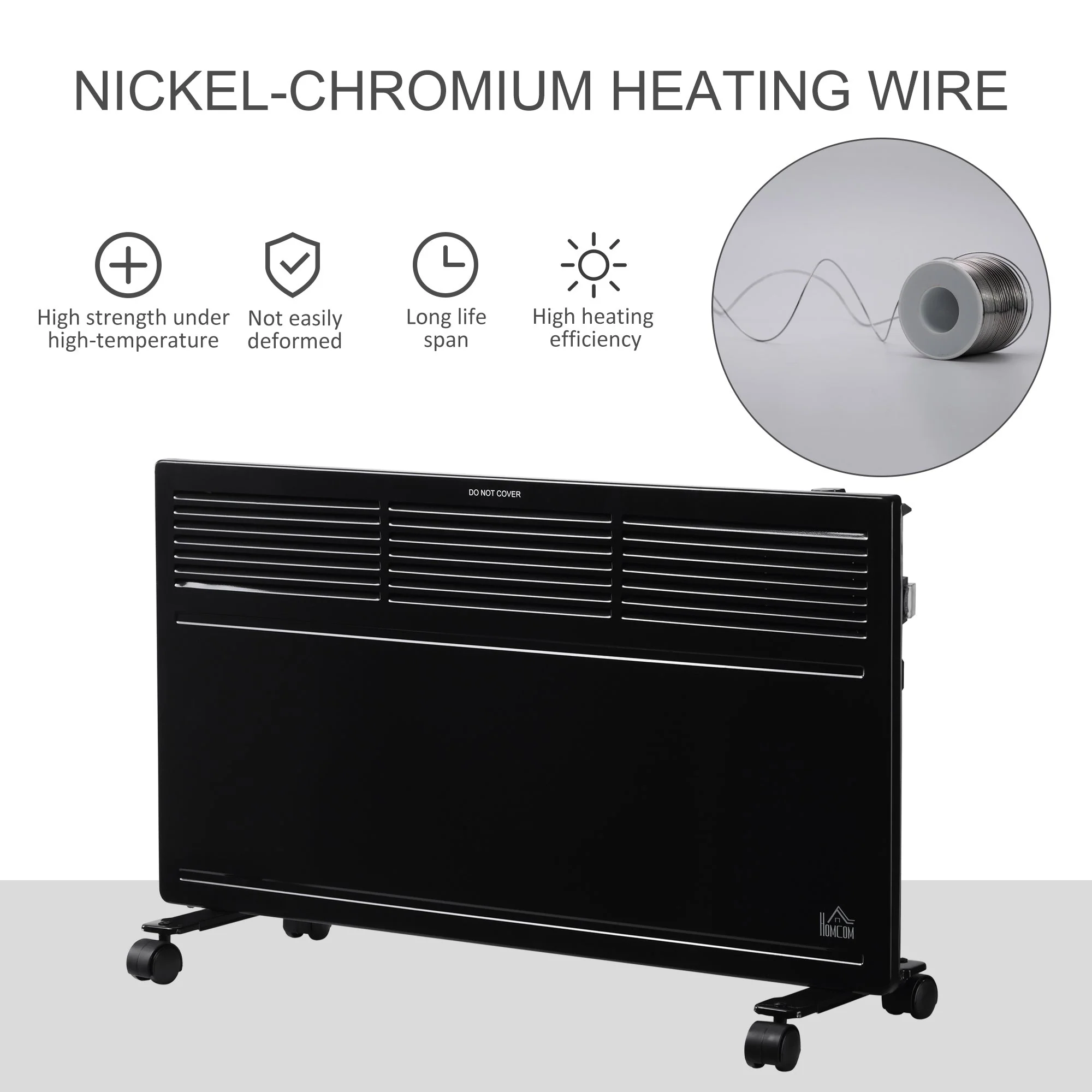 Convector Radiator Heater Freestanding or Wall-mounted w/ Adjustable Thermostat - Image 5