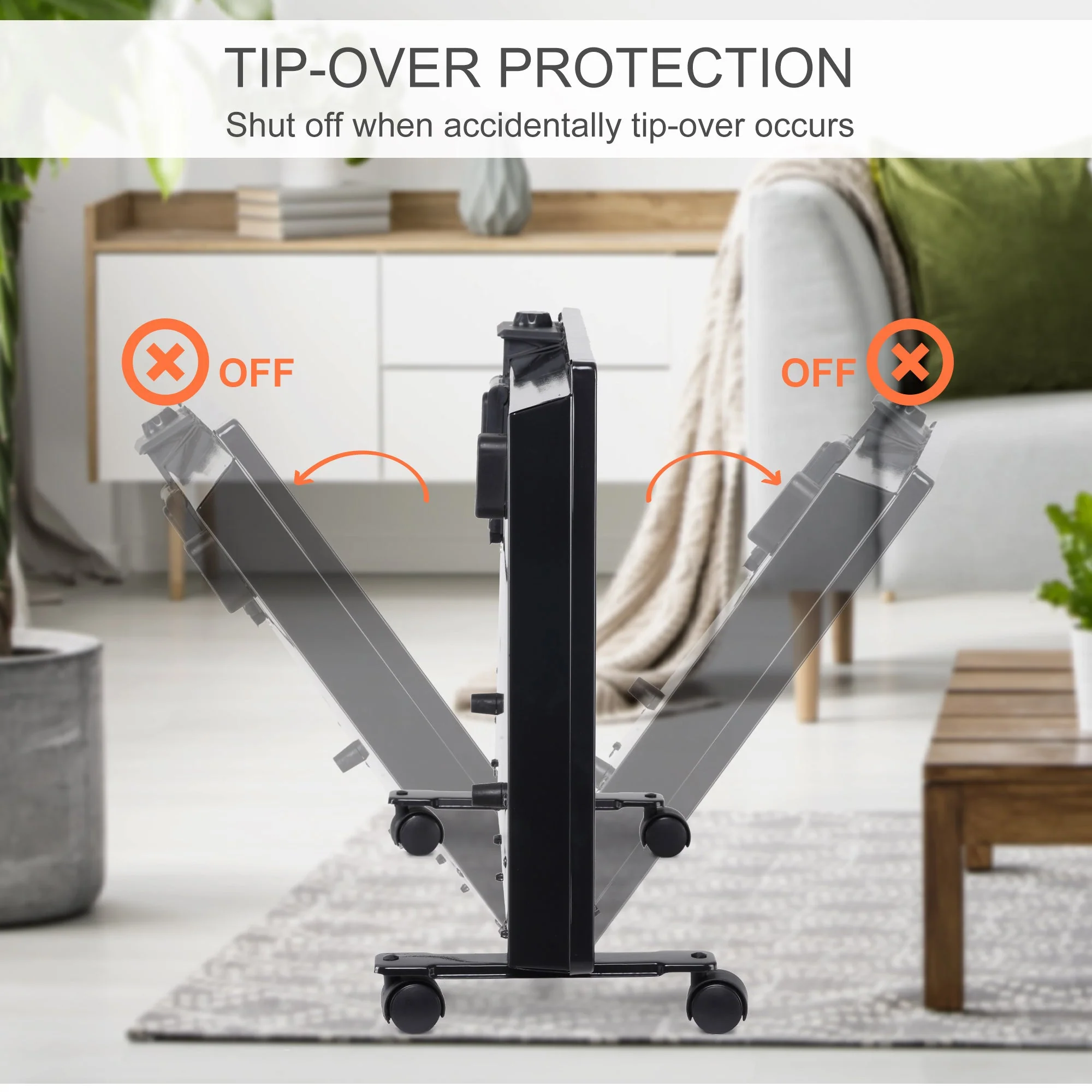 Convector Radiator Heater Freestanding or Wall-mounted w/ Adjustable Thermostat - Image 6