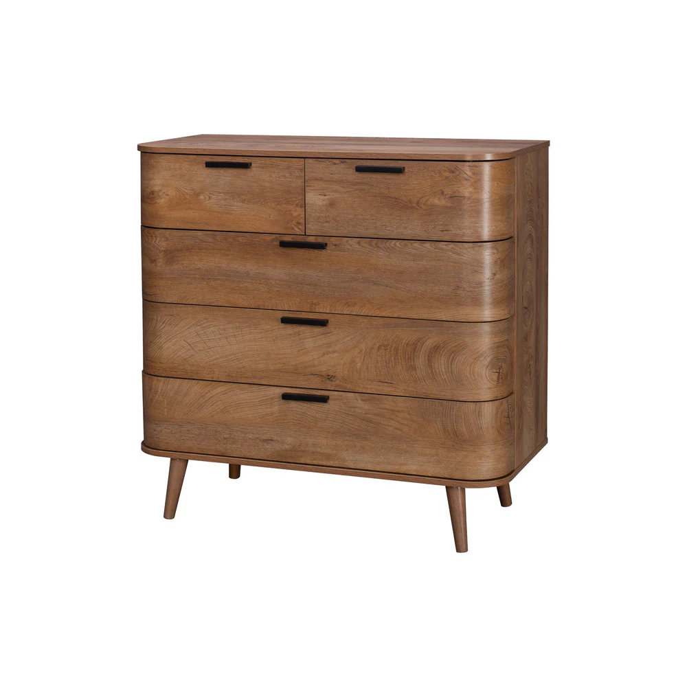 Copenhagen Chest of Drawers Dark Brown 5 Drawers - Image 2