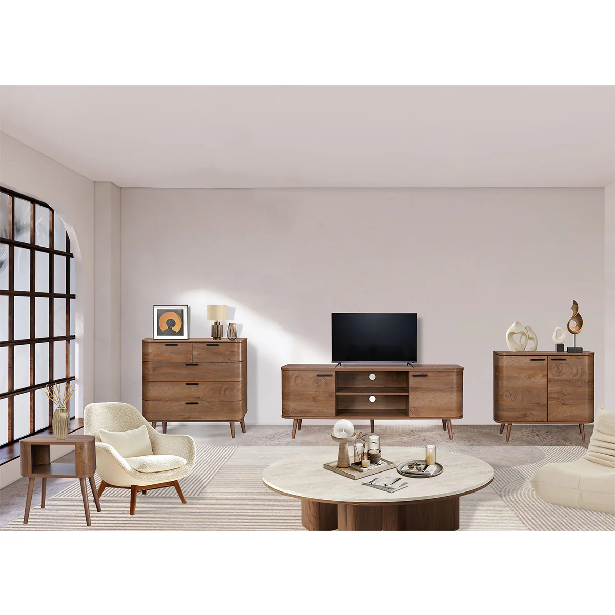 Copenhagen Chest of Drawers Dark Brown 5 Drawers - Image 3