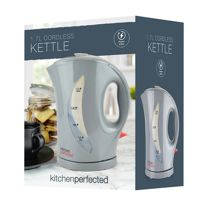 Cordless Kettle By KitchenPerfected - Grey 1.7 Litre - Image 3