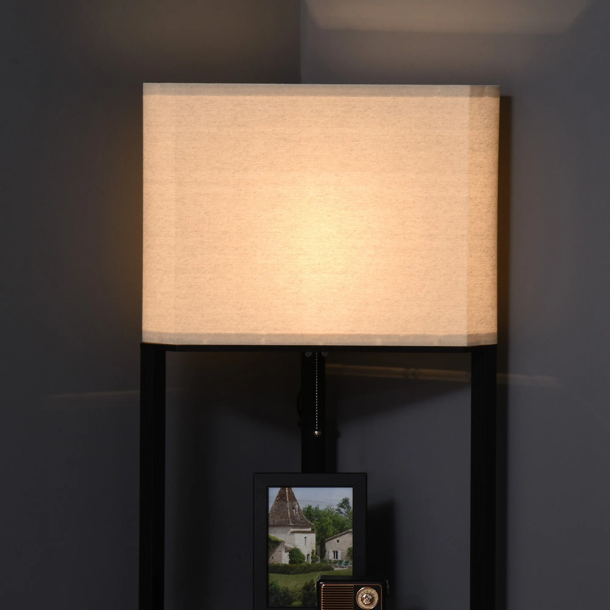 Corner Floor Lamp with Shelves - Image 8