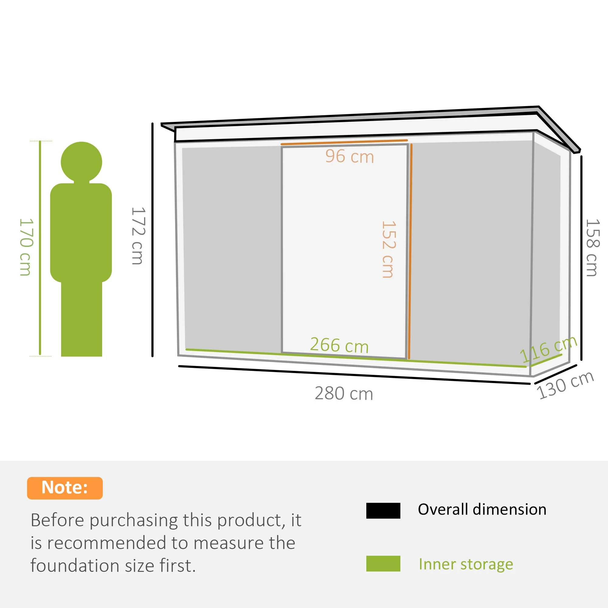 Corrugated 9 x 4' Double Door Pent Garden Shed With Ventilation Steel Green by Steadfast - Image 2