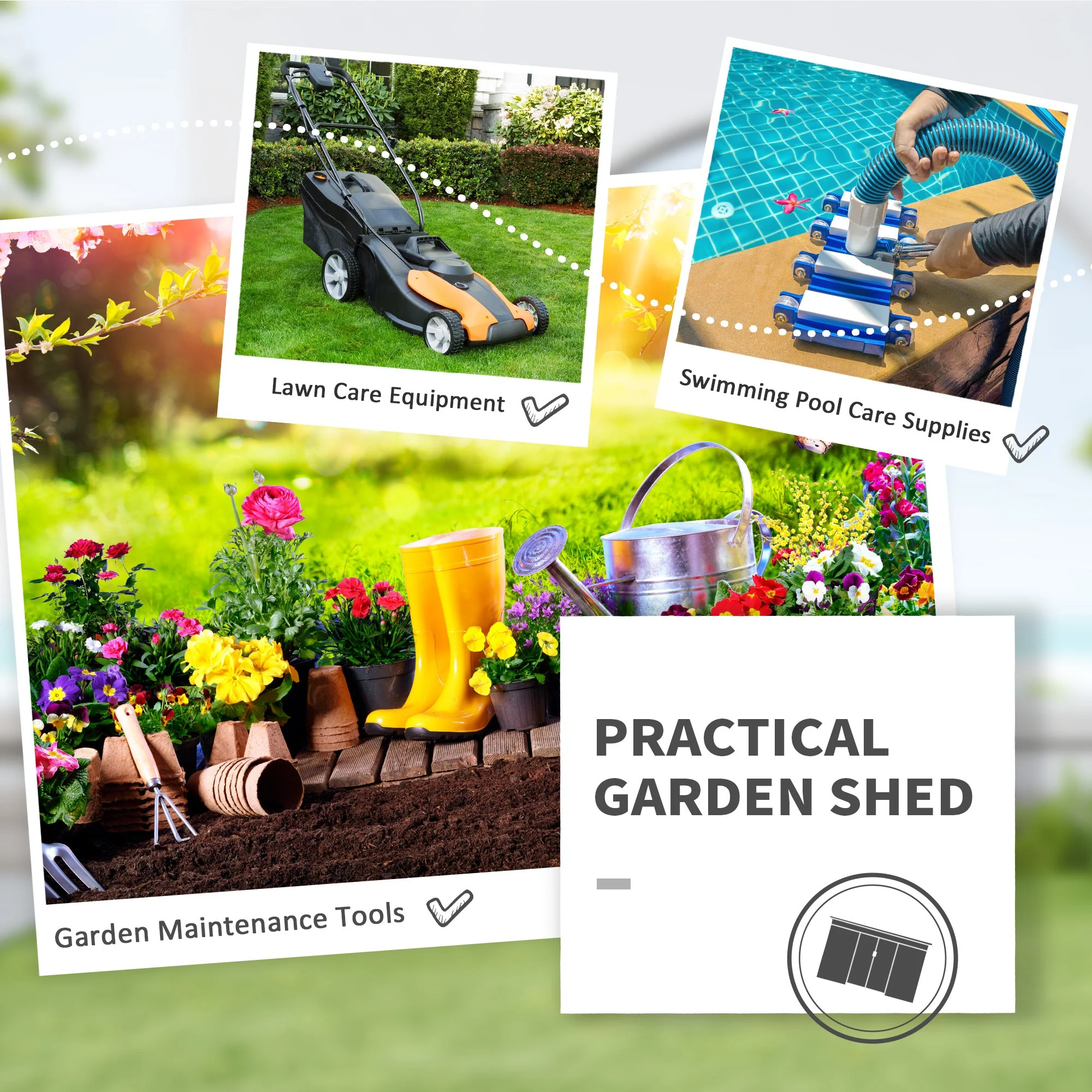 Corrugated 9 x 4' Double Door Pent Garden Shed With Ventilation Steel Green by Steadfast - Image 5