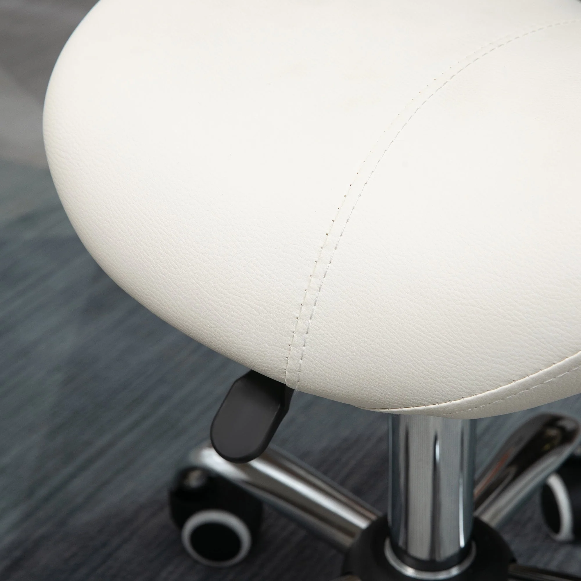 Cosmetic Stool 360° Rotate Height Adjustable Salon Massage Spa Chair Hydraulic Rolling Faux Leather Saddle Stool - Image 8