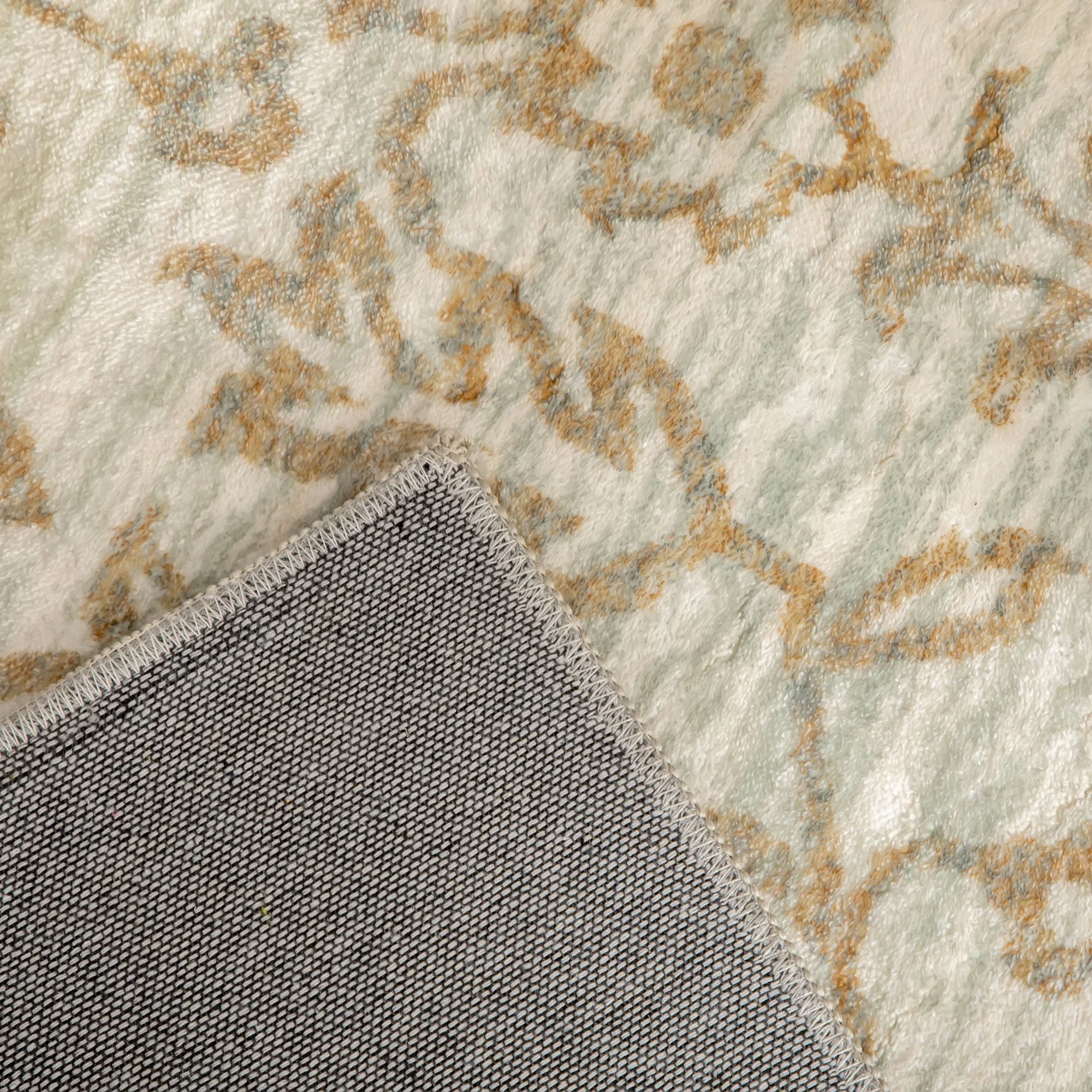 Cream and Green Rug - Image 9