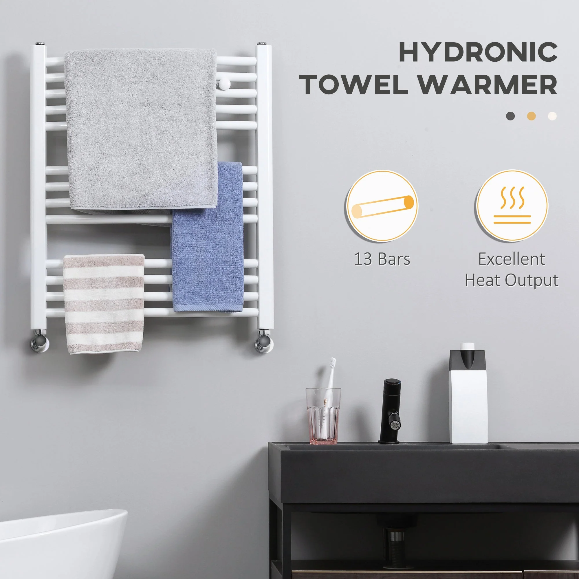 Curved Heated Towel Rail - Image 4
